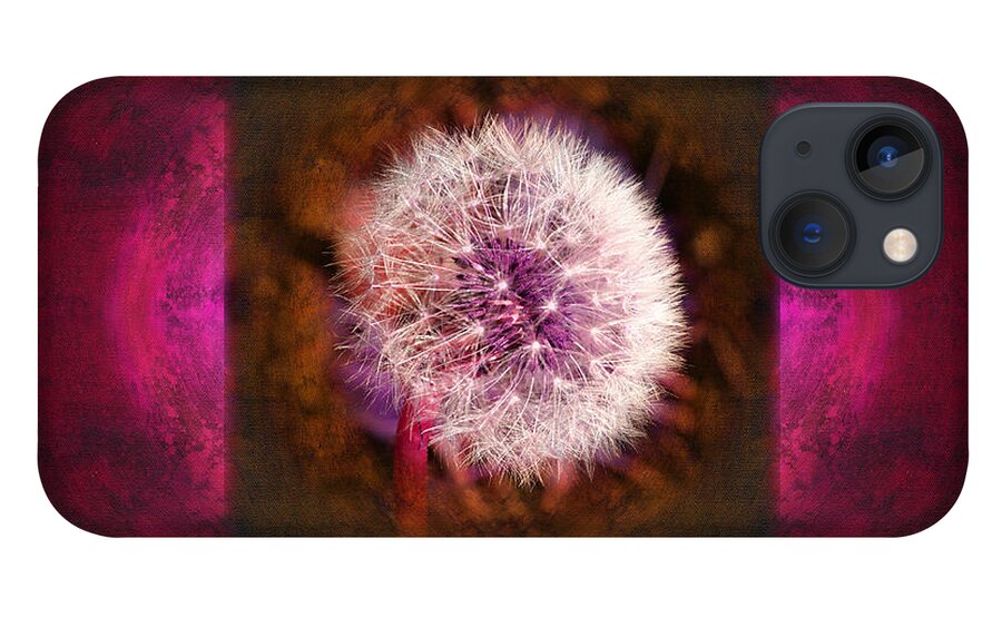 Fantasy iPhone 13 Case featuring the photograph Dandelion in Flame by Laura Iverson