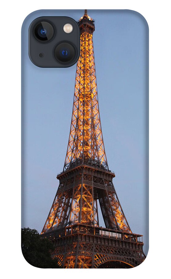 France iPhone 13 Case featuring the photograph Eiffel Tower Lights by Debra   Vatalaro