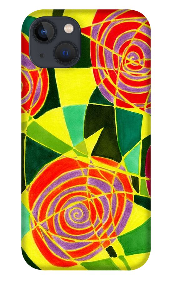 Colored Pencils iPhone 13 Case featuring the drawing Elegance by Lesa Weller