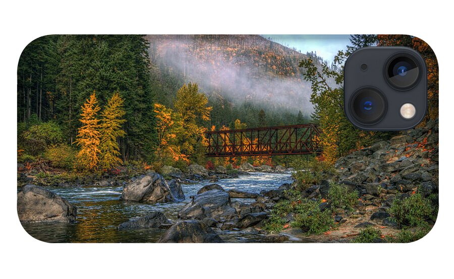 Hdr iPhone 13 Case featuring the photograph Fall up the Tumwater by Brad Granger