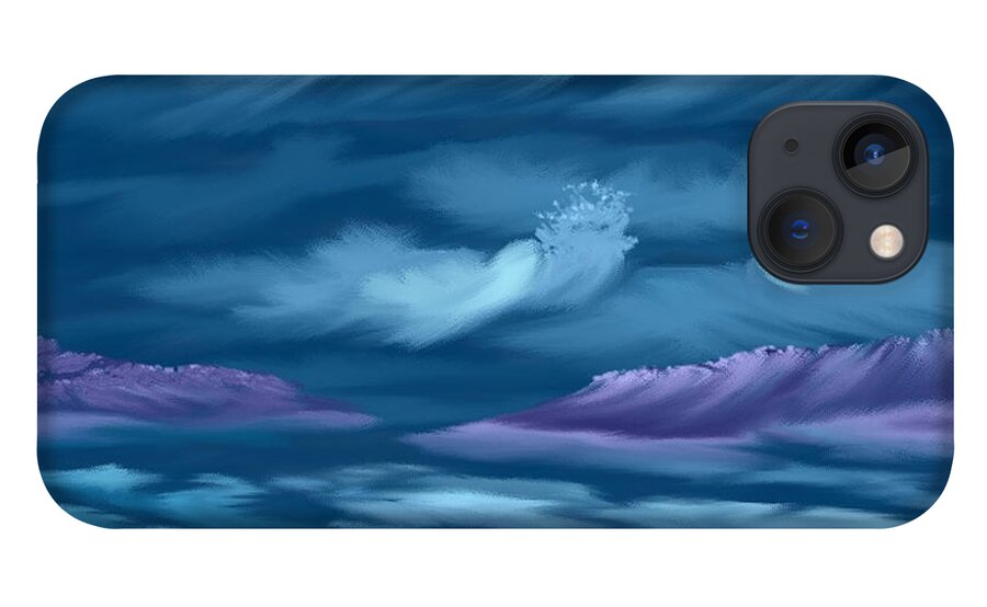 Seascape iPhone 13 Case featuring the digital art Ghost Sisters Cove by Barbara Burns