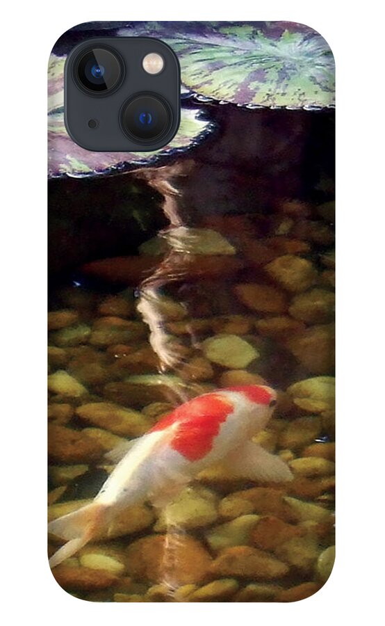 Koi Fish/pond/koi Pond/lillies iPhone 13 Case featuring the photograph Give Me Shelter by Dan Menta