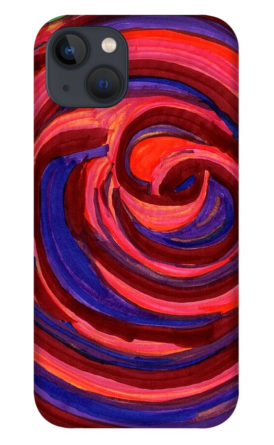 Rose iPhone 13 Case featuring the painting Is a Rose by Lesa Weller