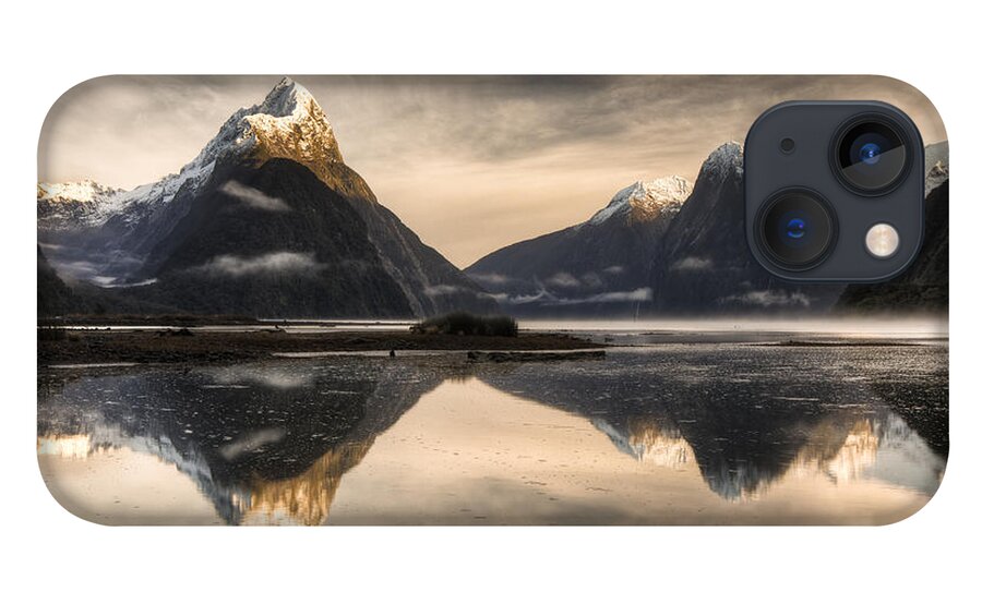 00446721 iPhone 13 Case featuring the photograph Mitre Peak And Milford Sound by Colin Monteath