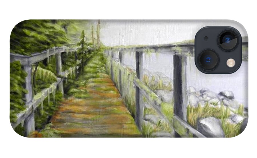 Path iPhone 13 Case featuring the painting Namu by Ida Eriksen