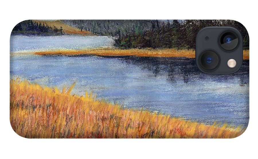Pastels iPhone 13 Case featuring the painting Nestucca River and Bay by Chriss Pagani