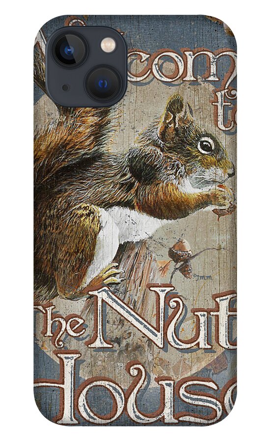 Wildlife iPhone 13 Case featuring the painting Nut House by JQ Licensing