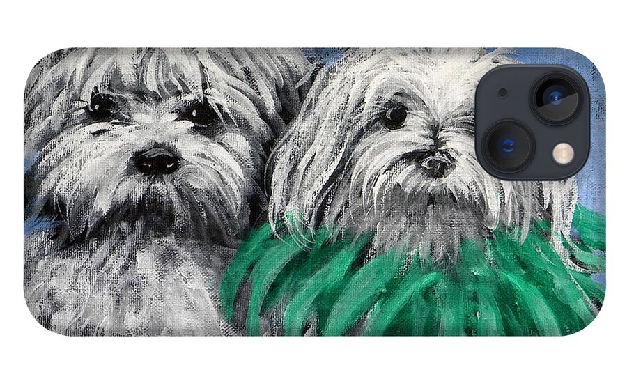 Puppies iPhone 13 Case featuring the painting Parade Pups by Jeanette Jarmon
