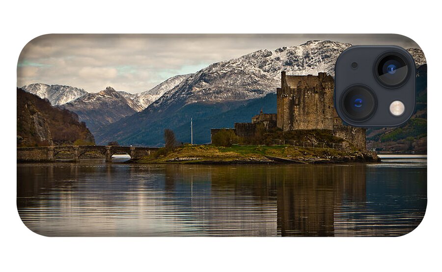 Reflection iPhone 13 Case featuring the photograph Reflection at Eilean Donan by Chris Boulton