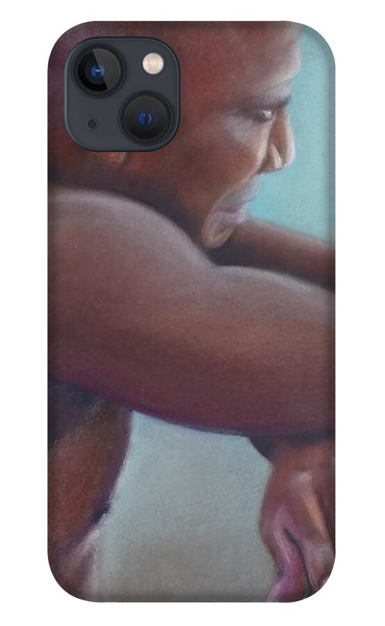 Nude iPhone 13 Case featuring the painting Reflections by Marie-Claire Dole