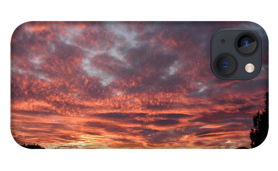 Sky Colorful Nature Sunset Clouds Natural Panoramic Territorial Geographic View Light iPhone 13 Case featuring the photograph Sky Color by William McCoy