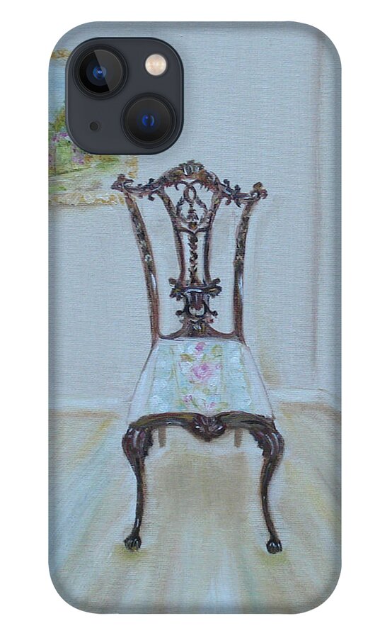 Chairs iPhone 13 Case featuring the painting The Chair by Judith Rhue