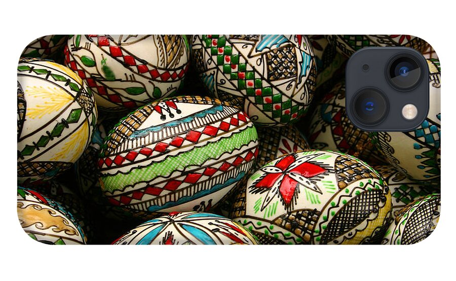 Abstract iPhone 13 Case featuring the photograph Traditional Easter eggs by Emanuel Tanjala