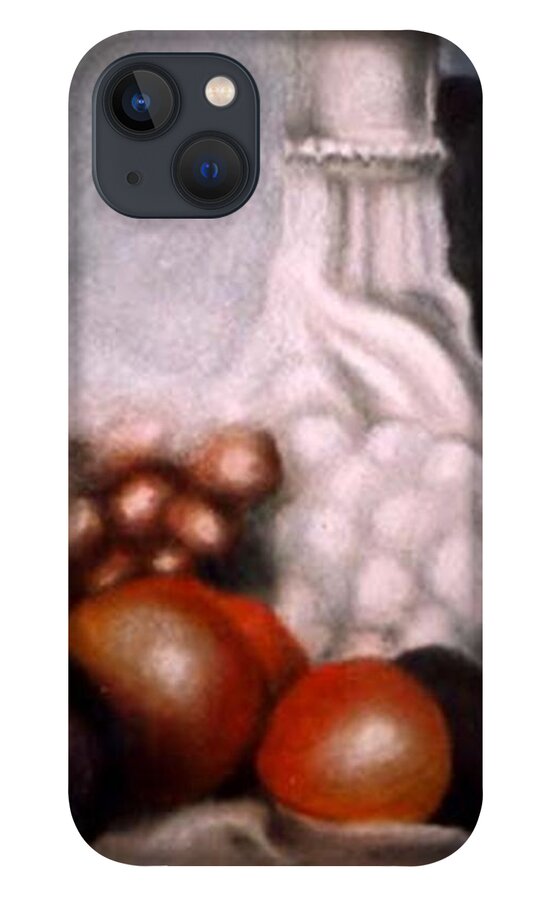 Pasatel Still Life iPhone 13 Case featuring the painting White Carafe by Jordana Sands