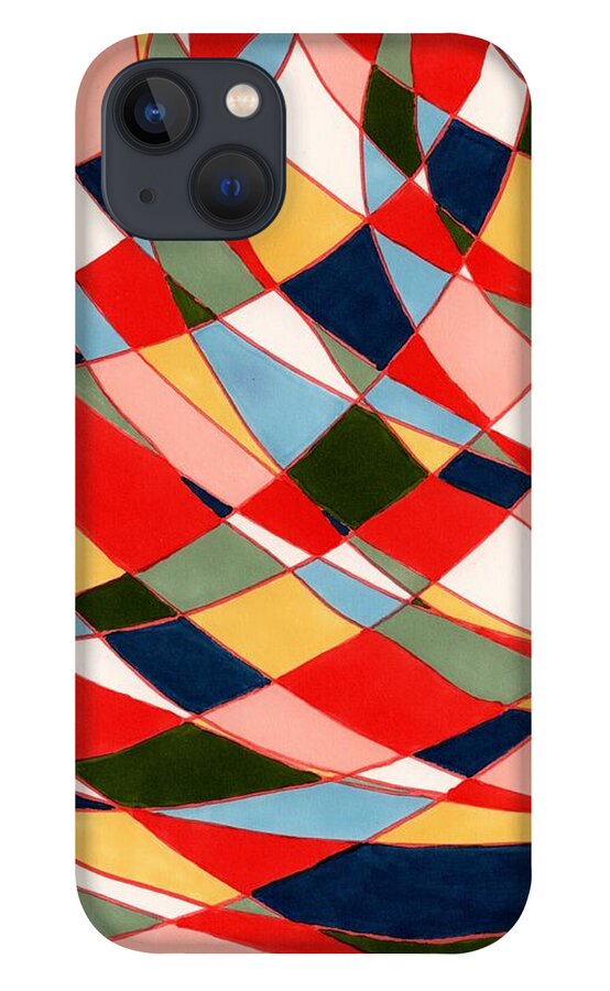 Markers iPhone 13 Case featuring the drawing Wind Tunnel by Lesa Weller