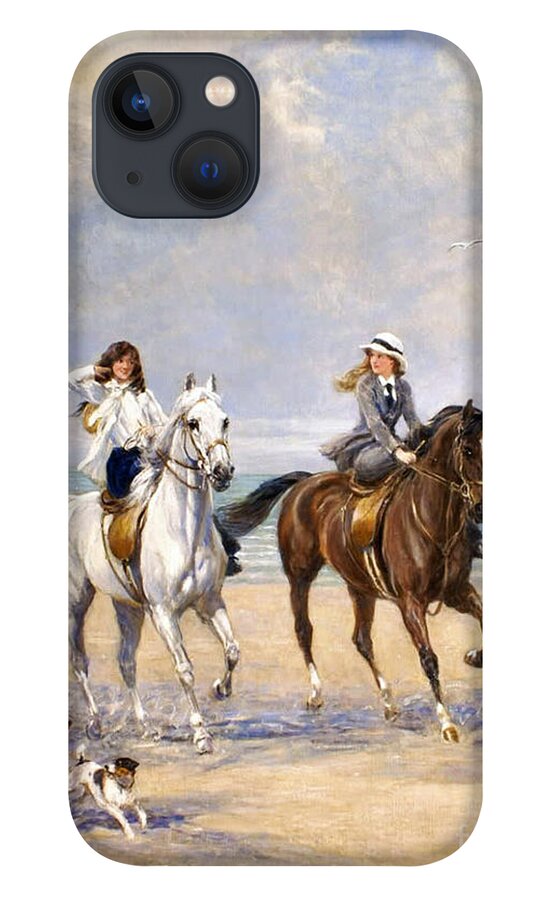 Heywood Hardy - A Ride By The Sea iPhone 13 Case featuring the painting A Ride by the Sea by MotionAge Designs