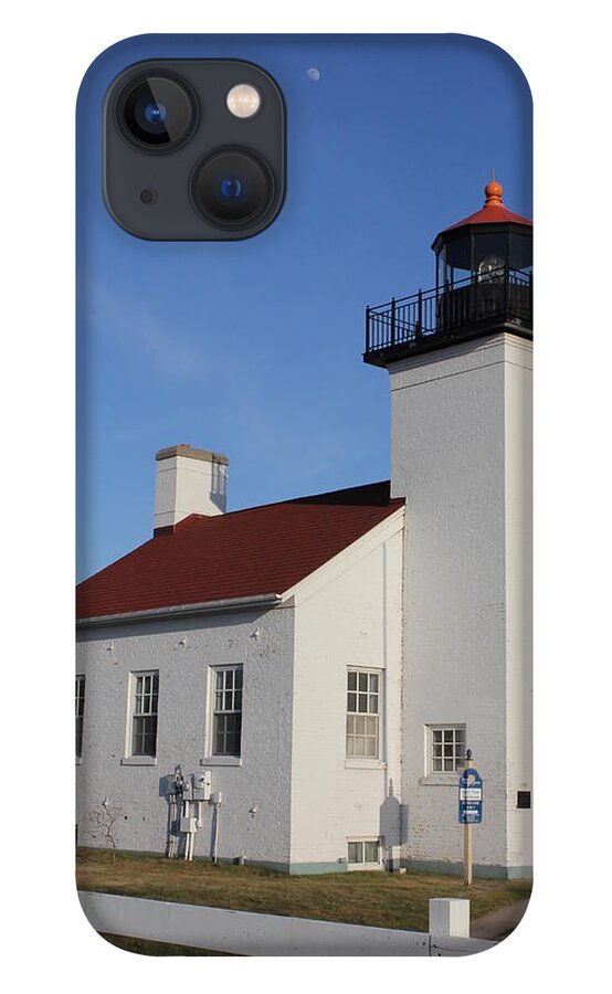 Lighthouse iPhone 13 Case featuring the photograph Sand Point Lighthouse Escanaba by Charles and Melisa Morrison