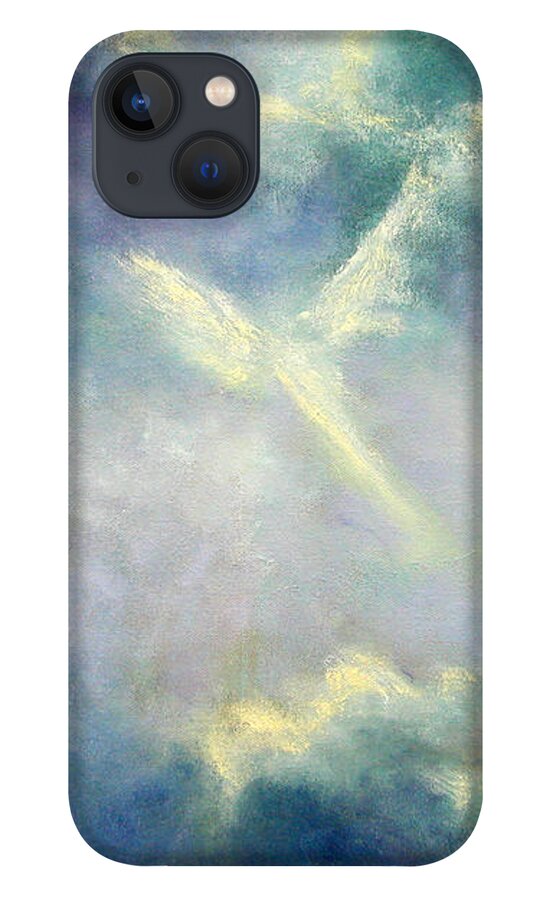Angel iPhone 13 Case featuring the painting A Gift From Heaven #2 by Marina Petro