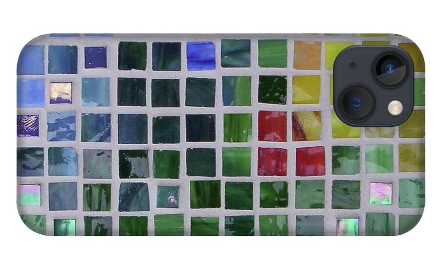 Mosaics iPhone 13 Case featuring the glass art Arrival by Suzanne Udell Levinger