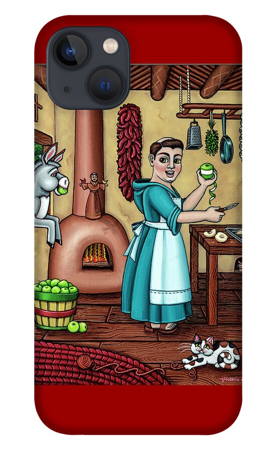 Hispanic Art iPhone 13 Case featuring the painting Burritos In The Kitchen by Victoria De Almeida