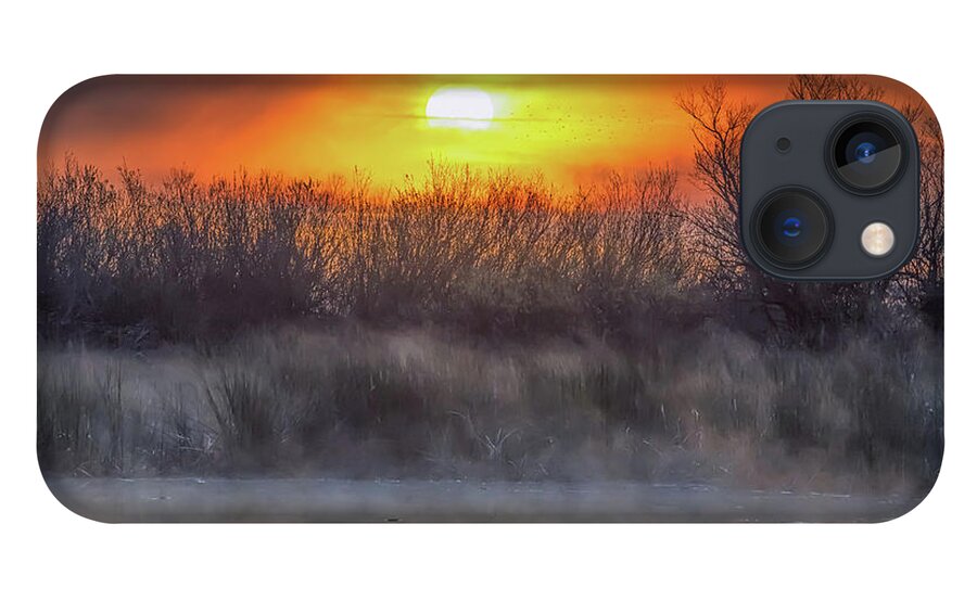 Landscape iPhone 13 Case featuring the photograph Delta Sunrise #1 by Marc Crumpler