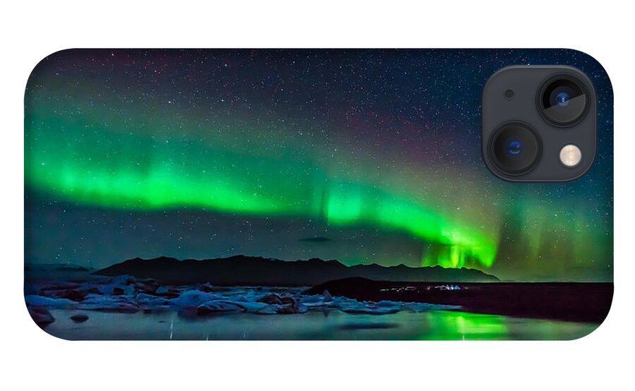Lake iPhone 13 Case featuring the photograph Jokulsarlon Aurora #1 by James Billings