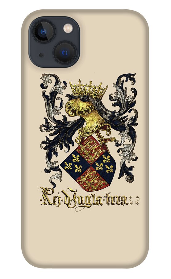 'roll Of Arms Collection By Serge Averbukh iPhone 13 Case featuring the photograph King of England Coat of Arms - Livro do Armeiro-Mor #1 by Serge Averbukh