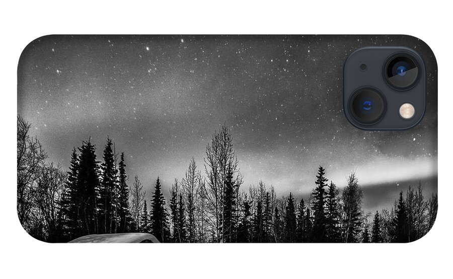 Alaska iPhone 13 Case featuring the photograph Moonlight and Aurora by John Roach