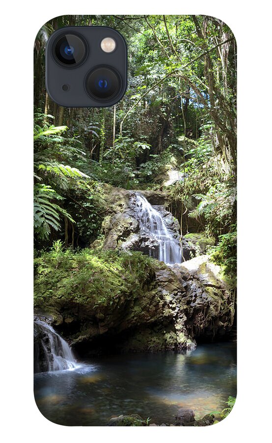 Waterfalls iPhone 13 Case featuring the photograph Onomea Waterfalls #2 by Susan Rissi Tregoning