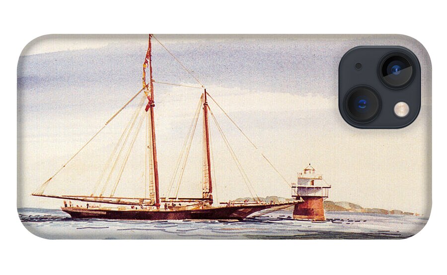 Lighthouse iPhone 13 Case featuring the painting Passing Bug Light #1 by P Anthony Visco