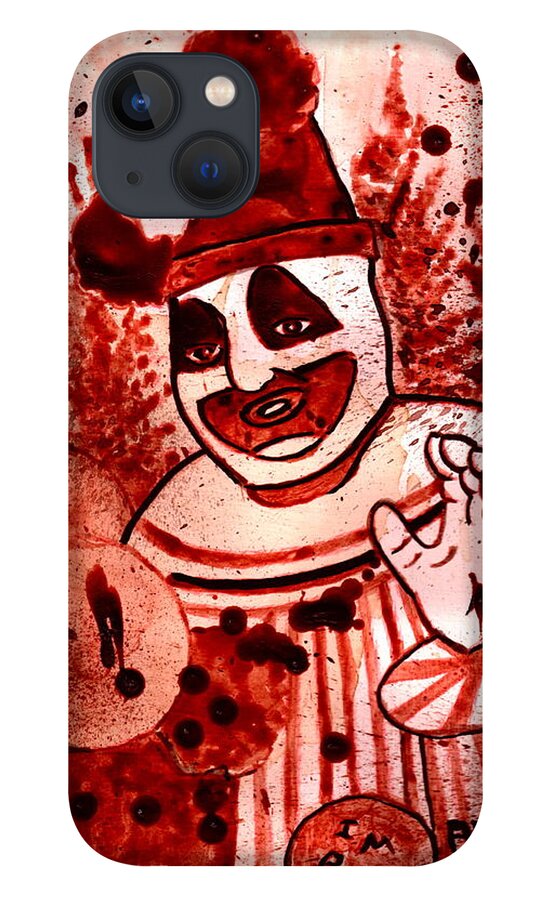  iPhone 13 Case featuring the painting Pogo Painted In Human Blood by Ryan Almighty