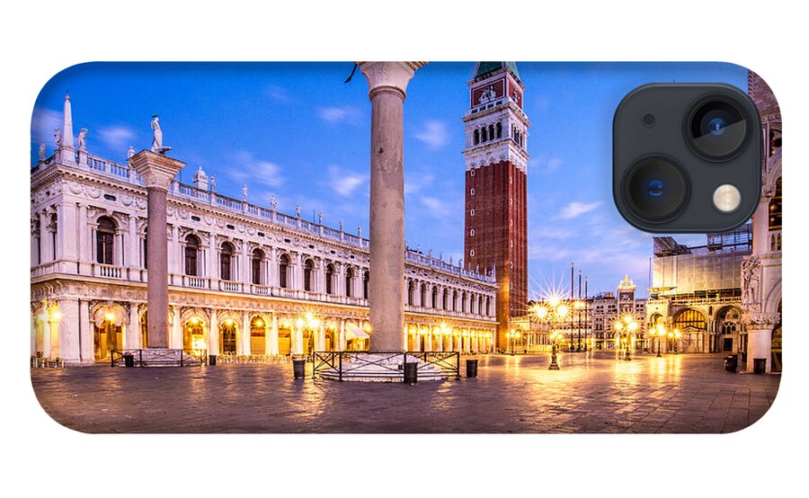 San Marco iPhone 13 Case featuring the photograph San Marco Square in Venice by Lev Kaytsner
