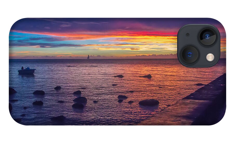 Sunset iPhone 13 Case featuring the photograph Sunset at Mauritius by Amanda Mohler