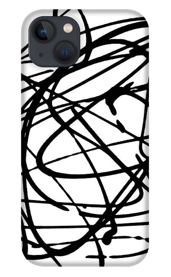 Abstract iPhone 13 Case featuring the painting The B-Boy As... #1 by Ismael Cavazos