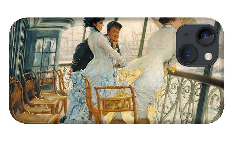 James Tissot iPhone 13 Case featuring the painting The Gallery of HMS Calcutta by James Tissot