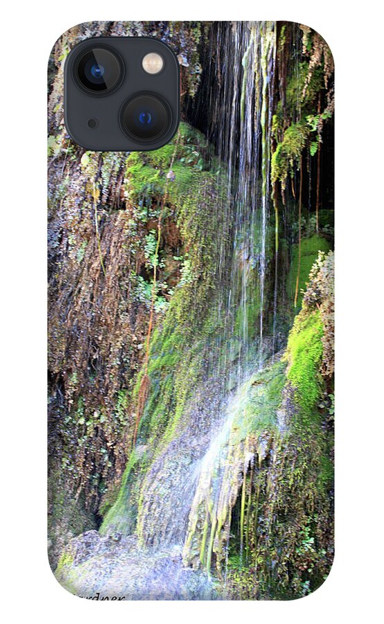 Waterfall iPhone 13 Case featuring the photograph Tonto Waterfall Cave #1 by Matalyn Gardner