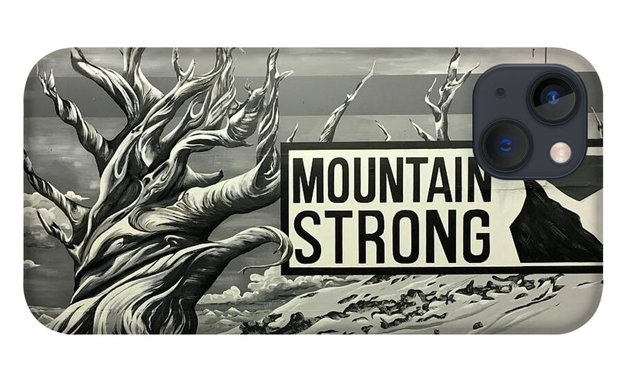 Mural iPhone 13 Case featuring the painting 11ft x 18ft Mural for Mountain Strong CrossFit by Leizel Grant