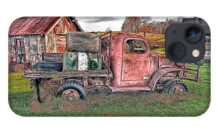 Antique iPhone 13 Case featuring the photograph 1941 Dodge Truck by Mark Allen