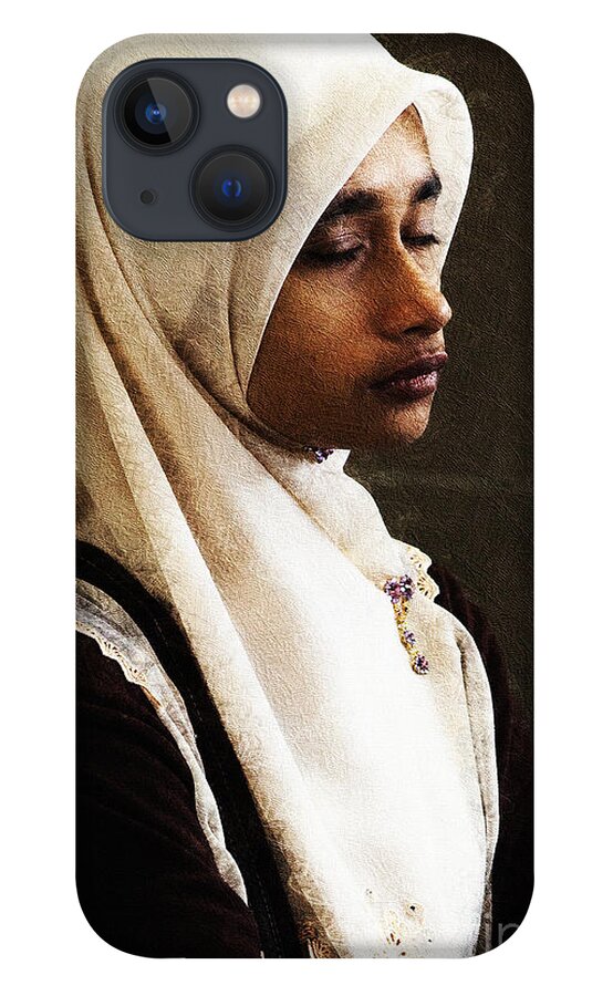 Hijab iPhone 13 Case featuring the photograph Deep in thought by Sheila Smart Fine Art Photography