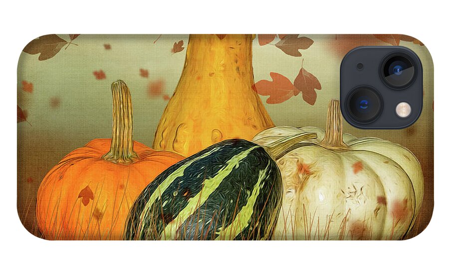Pumpkins iPhone 13 Case featuring the photograph Harvest Time by Cathy Kovarik