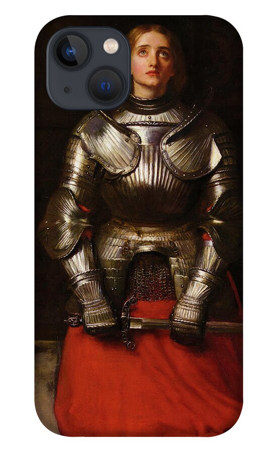 John Everett Millais Joan Of Arc Jeanne D'arc French Patron Saint France Pre-raphaelite Heroine Hundred Years War Maid Of Orleans Orleans iPhone 13 Case featuring the painting Joan Of Arc by Troy Caperton