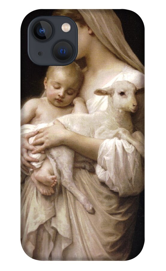 Nativity iPhone 13 Case featuring the painting Madonna and Child by William Bouguereau