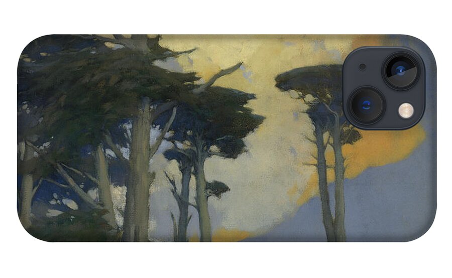 Monterey Cypress By Arthur Frank Mathews iPhone 13 Case featuring the painting Monterey Cypress #2 by Arthur Frank Mathews