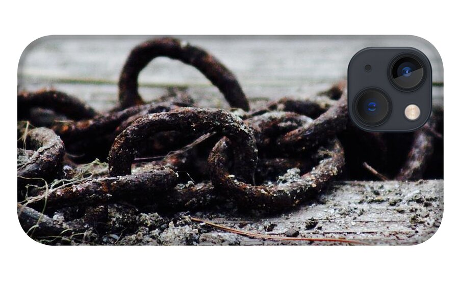 Rust iPhone 13 Case featuring the photograph Rusty Chain by Deena Withycombe