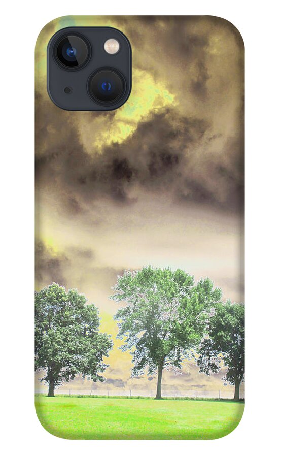 Trees iPhone 13 Case featuring the photograph 3 Trees Series - #2 by Feather Redfox