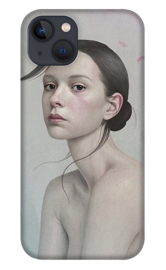Woman iPhone 13 Case featuring the painting 380 by Diego Fernandez