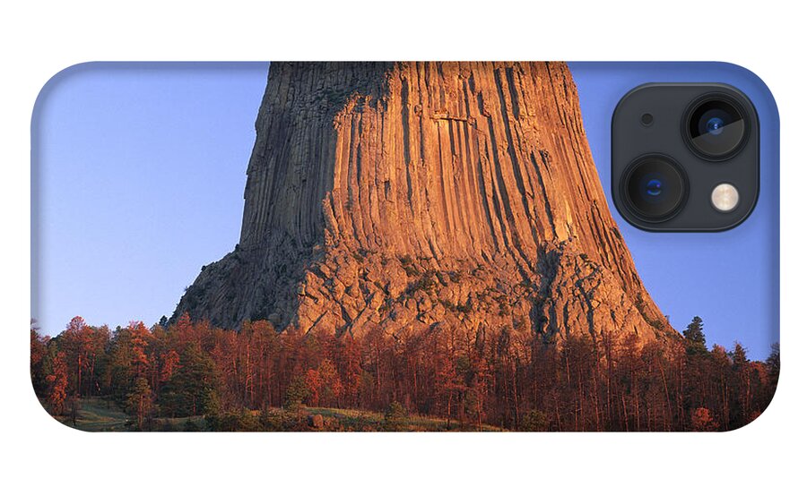 00173535 iPhone 13 Case featuring the photograph Devils Tower National Monument Showing #4 by Tim Fitzharris