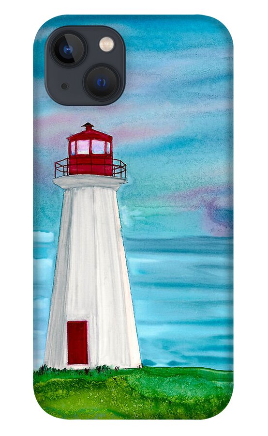 Cape George iPhone 13 Case featuring the painting A Breath of Fresh Air by Eli Tynan
