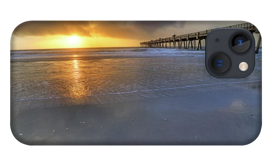 Florida iPhone 13 Case featuring the photograph A Jacksonville Beach Sunrise - Florida - Ocean - Pier by Jason Politte