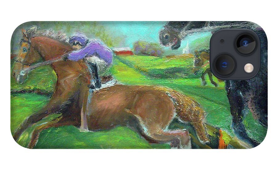 Point-to-point iPhone 13 Case featuring the painting A Mile Out by Susan Esbensen